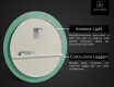 Rotondo specchio parete retroilluminato per bagno L76 #3