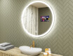 Rotondo specchio parete retroilluminato per bagno L76 90cm - SmartScreen, DualColor