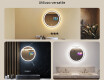 Rotondo specchio parete retroilluminato per bagno L76 90cm - SmartScreen, DualColor #2
