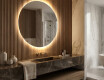 Tondo specchio bagno con luce L82