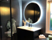 Tondo specchio bagno con luce L82