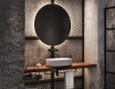 Tondo specchio bagno con luce L82 #8