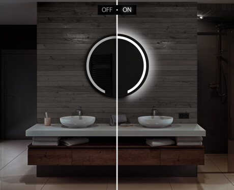 Tondo specchio bagno con luce L96 #5