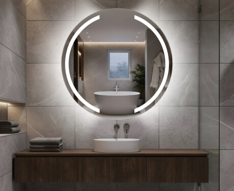Specchio bagno rotondo con luci LED L97