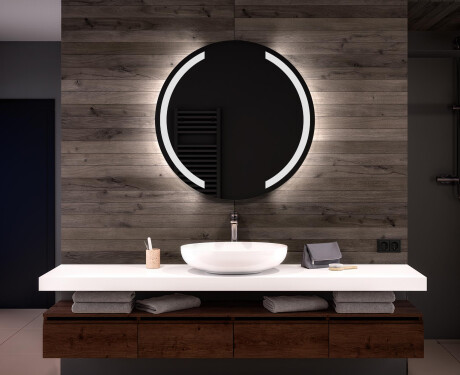 Specchio bagno rotondo con luci LED L97