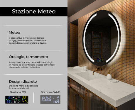 Specchio bagno rotondo con luci LED L97 #2