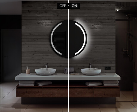 Specchio bagno rotondo con luci LED L97 #5