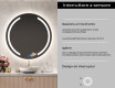 Specchio bagno rotondo con luci LED L97 #6