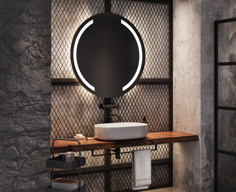 Specchio bagno rotondo con luci LED L97 #8