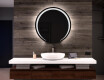 Rotondo specchio parete retroilluminato per bagno L98