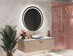 Rotondo specchio parete retroilluminato per bagno L98 #9