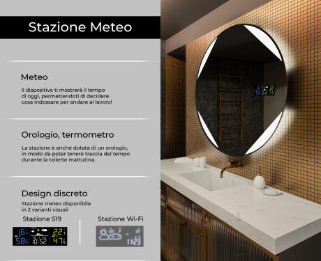 Specchio bagno rotondo con luci LED L114 #2