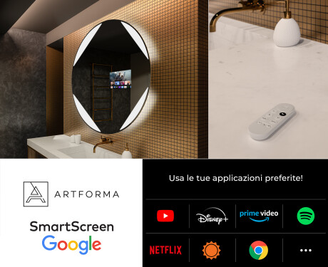 Specchio bagno rotondo con luci LED L114 #7
