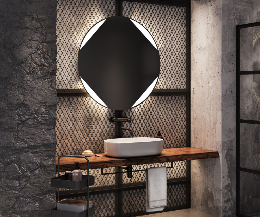 70cm Specchi rotondi con luci LED illuminate per vanà da bagno - Cina Specchio Smart, arredi in salone