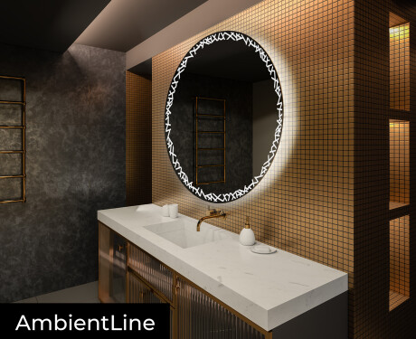 Rotondo specchio parete retroilluminato per bagno L115 #3