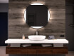 Specchio bagno rotondo con luci LED L116