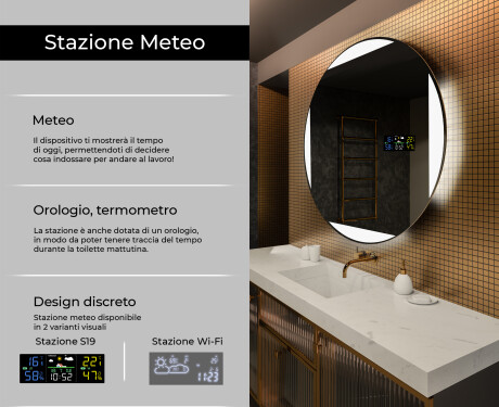 Specchio bagno rotondo con luci LED L116 #2