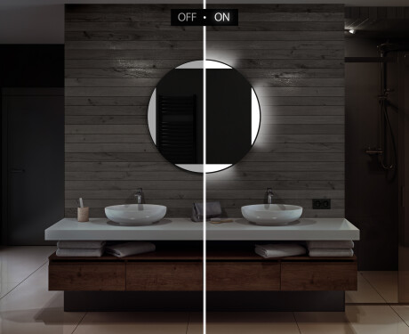 Specchio bagno rotondo con luci LED L116 #5