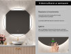 Specchio bagno rotondo con luci LED L116 #6