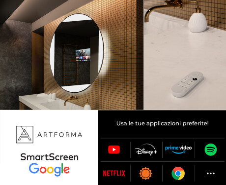 Specchio bagno rotondo con luci LED L116 #7