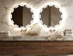 Rotondo specchio parete retroilluminato per bagno L117