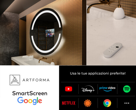 Specchio bagno rotondo con luci LED L118 #7