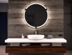 Rotondo specchio parete retroilluminato per bagno L119