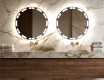 Rotondo specchio parete retroilluminato per bagno L121