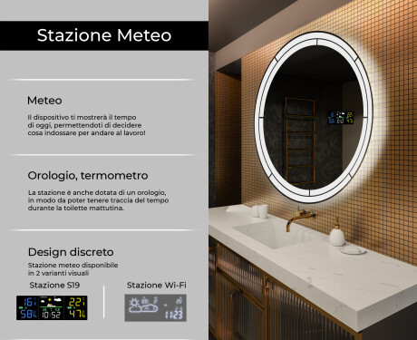 Specchio bagno rotondo con luci LED L122 #2