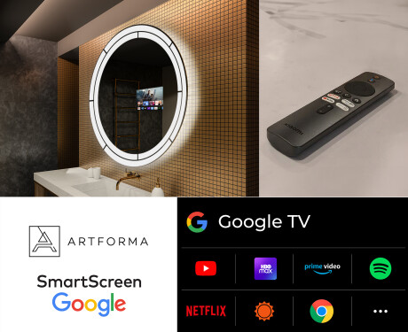 Specchio bagno rotondo con luci LED L122 #8