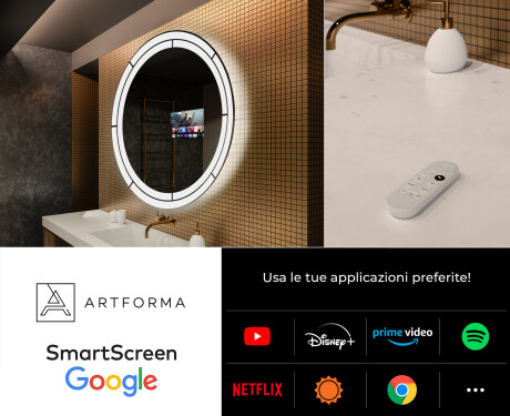 Specchio bagno rotondo con luci LED L122 #7