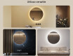 Rotondo specchio parete retroilluminato per bagno 70cm su šaltu LED apšvietimu 7000K, šiltu apšvietimu 3000K arba neutraliu apšvietimu 4500K #2