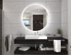 Specchio rotondo con luce LED per bagno a batteria L82 #5