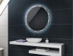 Specchio rotondo retroilluminato LED per bagno a batteria L115 #4