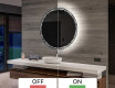Specchio rotondo retroilluminato LED per bagno a batteria L115 #3
