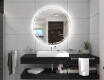 Specchio rotondo retroilluminato LED per bagno a batteria L115 #5