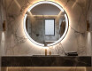 Specchio rotondo con luce LED per bagno a batteria L119