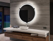Specchio rotondo con luce LED per bagno a batteria L119