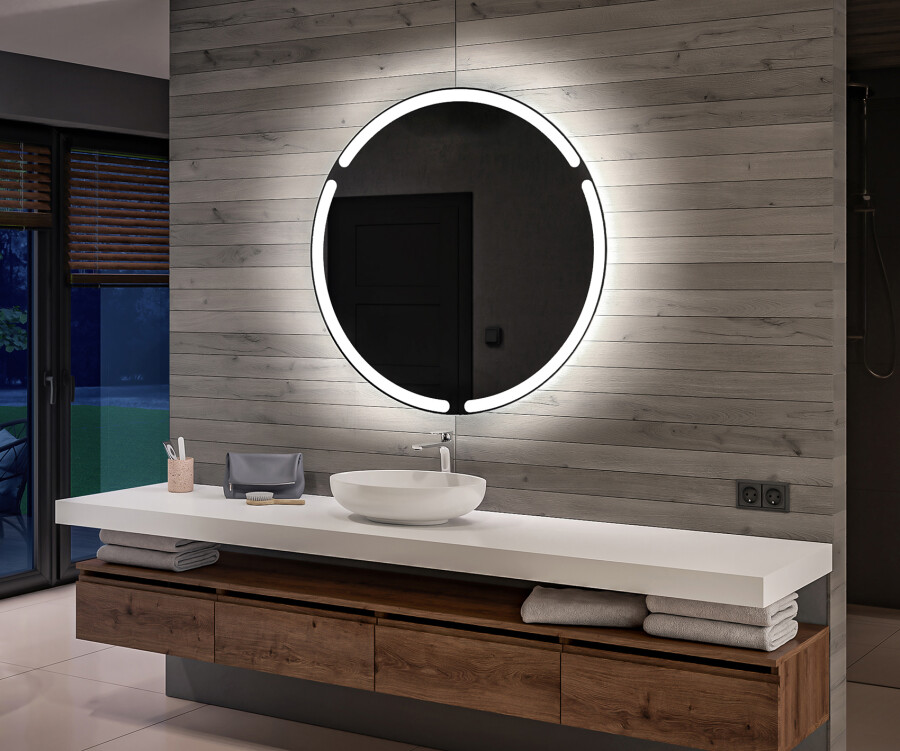 Mobile da bagno con specchio LED ONTARIO MULTI : Specchio Per Te