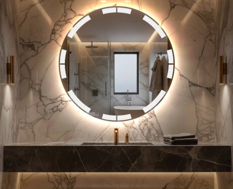 Specchio rotondo retroilluminato LED per bagno a batteria L120