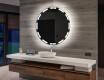 Specchio rotondo con luce LED per bagno a batteria L121