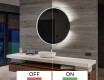 Specchio rotondo retroilluminato LED per bagno a batteria L123 #3