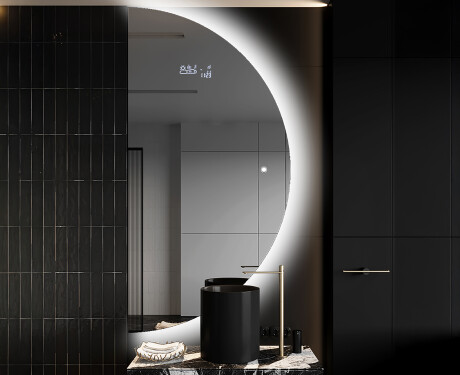 Specchio a LED Mezza Luna Moderno - Illuminazione Elegante per Bagno A221