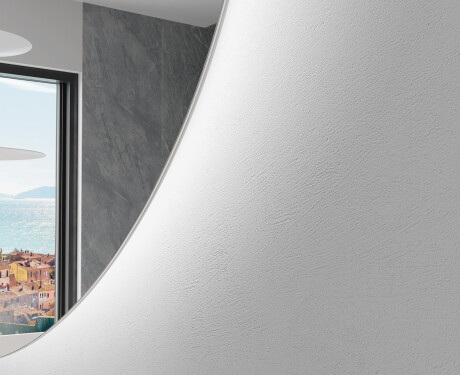 Specchio a LED Mezza Luna Moderno - Illuminazione Elegante per Bagno A221 #2