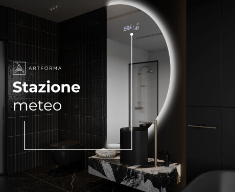 Specchio a LED Mezza Luna Moderno - Illuminazione Elegante per Bagno A221 #6