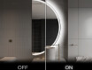 Specchio a LED Mezza Luna Moderno - Illuminazione Elegante per Bagno A222 #3