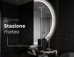 Specchio a LED Mezza Luna Moderno - Illuminazione Elegante per Bagno A222 #6
