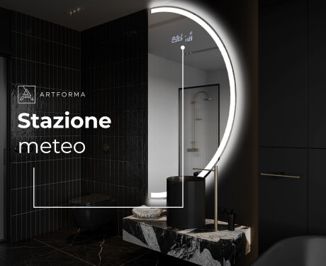 Specchio a LED Mezza Luna Moderno - Illuminazione Elegante per Bagno A222 #6