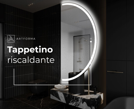 Specchio a LED Mezza Luna Moderno - Illuminazione Elegante per Bagno A222 #8