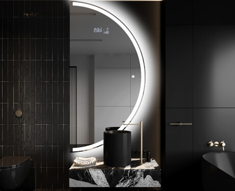 Specchio a LED Mezza Luna Moderno - Illuminazione Elegante per Bagno A222 #9
